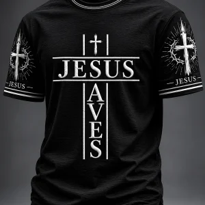 Christian JESUS voor heren BESPAART T-shirt met korte mouwen