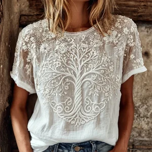 Naisten Vintage Viking Tree of Life Boho Floral Tulosta