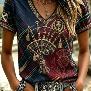 Women's UK Football Lover Scotland Printed short-sleeved T-shirt