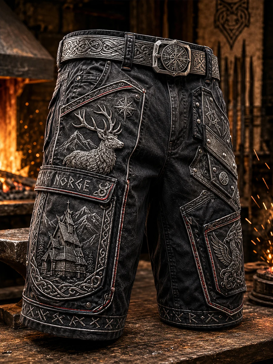Casual housut Vintage Vikingnordic-Style Art Prints