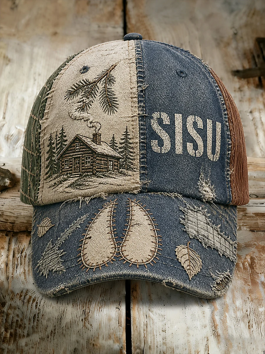 Unisex Casual Hat Vintage Suomen taide Print