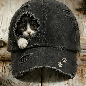 Unisex Casual Hat Vintage Animal Art Print