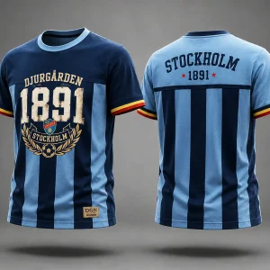 Stockholm Hemma Ränder Fotboll T-shirt