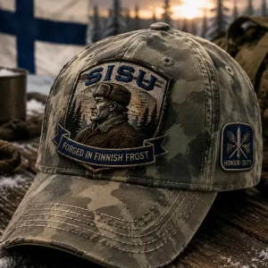 Unisex Suomalainen Veteran Sisu Baseball Cap -kaisu