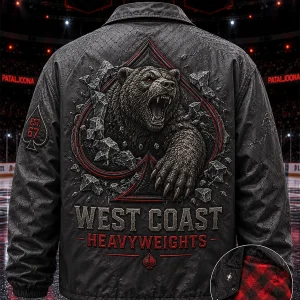 Miesten retro Porin Ässät -jääkiekkofanin pitkähihainen takki