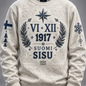 Miesten retro suomalainen itsenäisyyspäivän joustic-paita